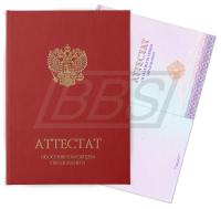 Бланк аттестата об основном общем образовании, с твёрдой обложкой (с отличием) (арт. 12004)