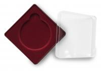 Пластиковый футляр с бархатным ложементом под медаль 58х58х22 мм (арт. 61019)