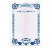 Бланк Благодарность (установленный образец, первого вида) (арт. 51016)
