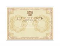 Бланк «Благодарность директора школы» (со стилизованной эмблемой Минпросвещения России, установленный образец, первого вида) (арт. 51018)