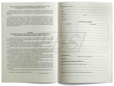 Журнал учета работы педагога дополнительного образования в объединении (секции, клубе, кружке) (1-11 классы, А4, 40 страниц) (арт. 15005)