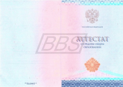 Бланк аттестата о среднем общем образовании, с твёрдой обложкой (арт. 11003)