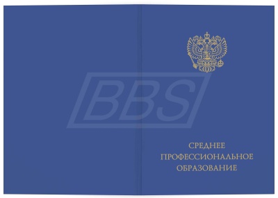 Папка для приложения к диплому о среднем профессиональном образовании без отличия (формат А3), синяя (арт. 22011)